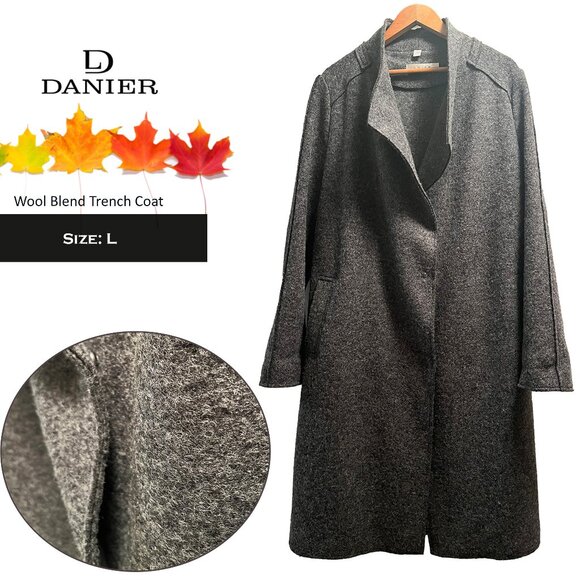 Danier Jackets & Blazers - Danier Long Wool  Blend Trench Coat